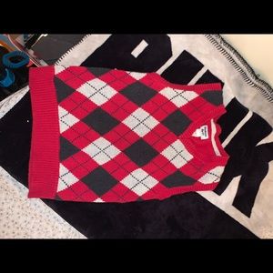 Boys red and black sweater small